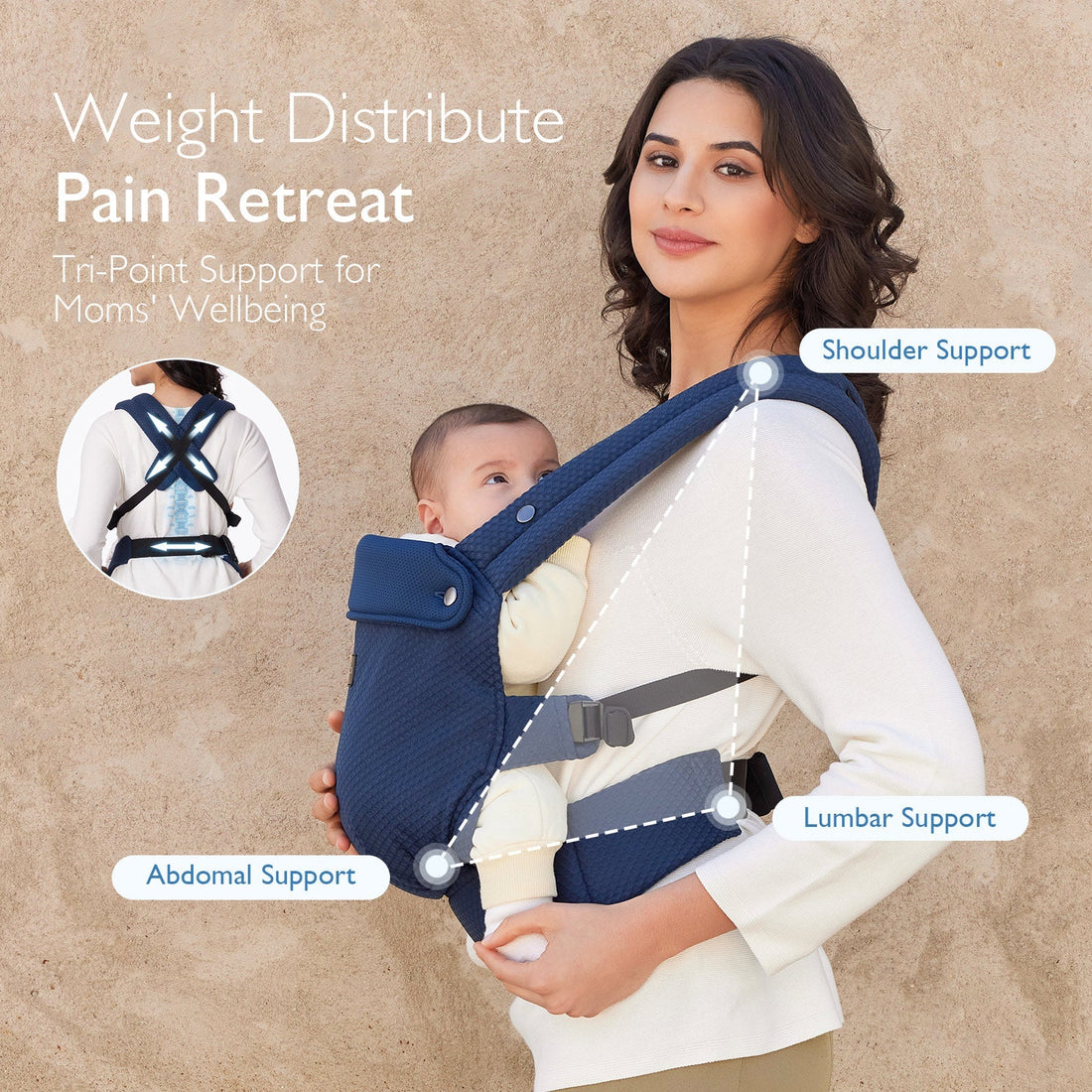 Momcozy PureHug Baby Carrier - Ergonomic Cozy & Lightweight - Black - image 50