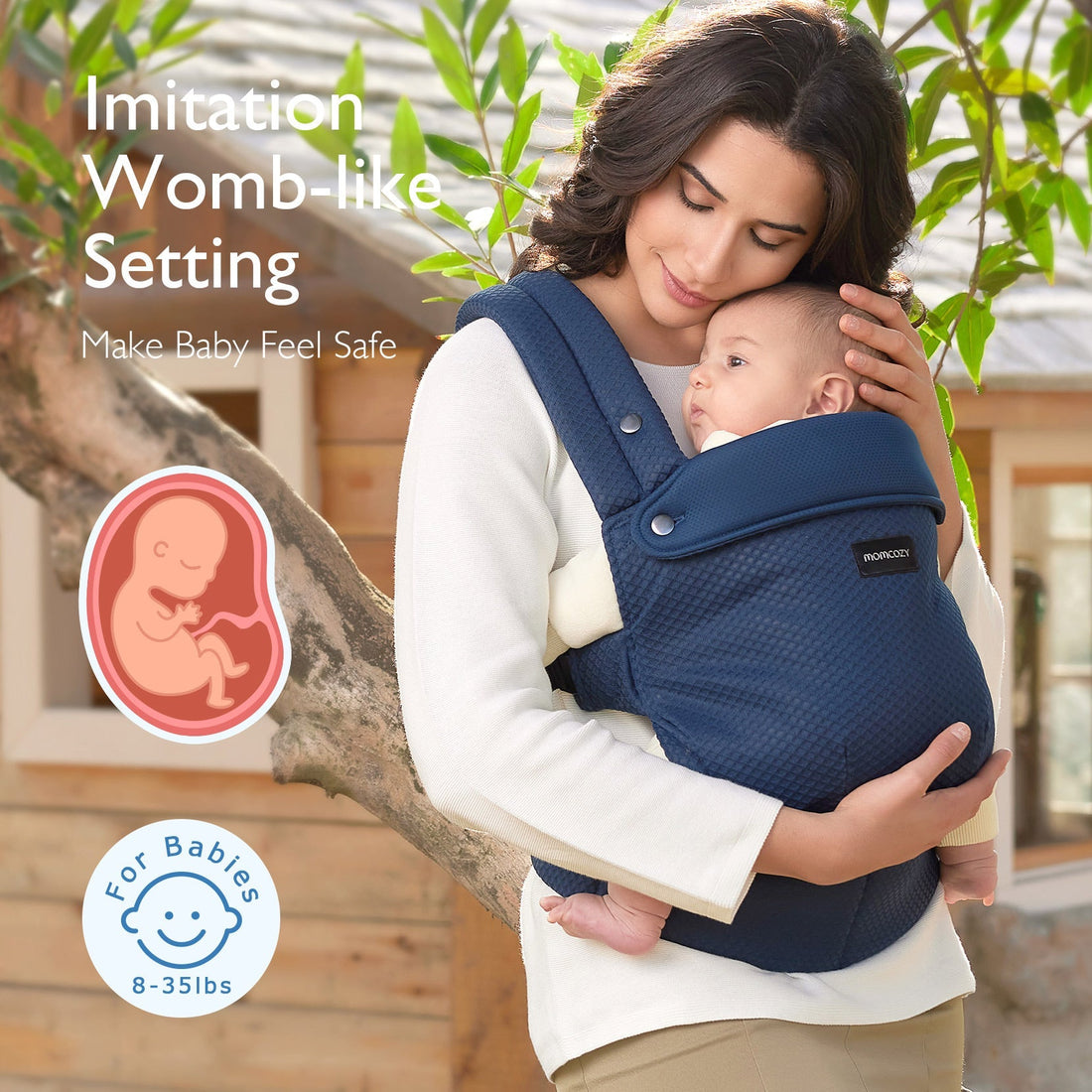 Momcozy PureHug Baby Carrier - Ergonomic Cozy & Lightweight - Black - image 51
