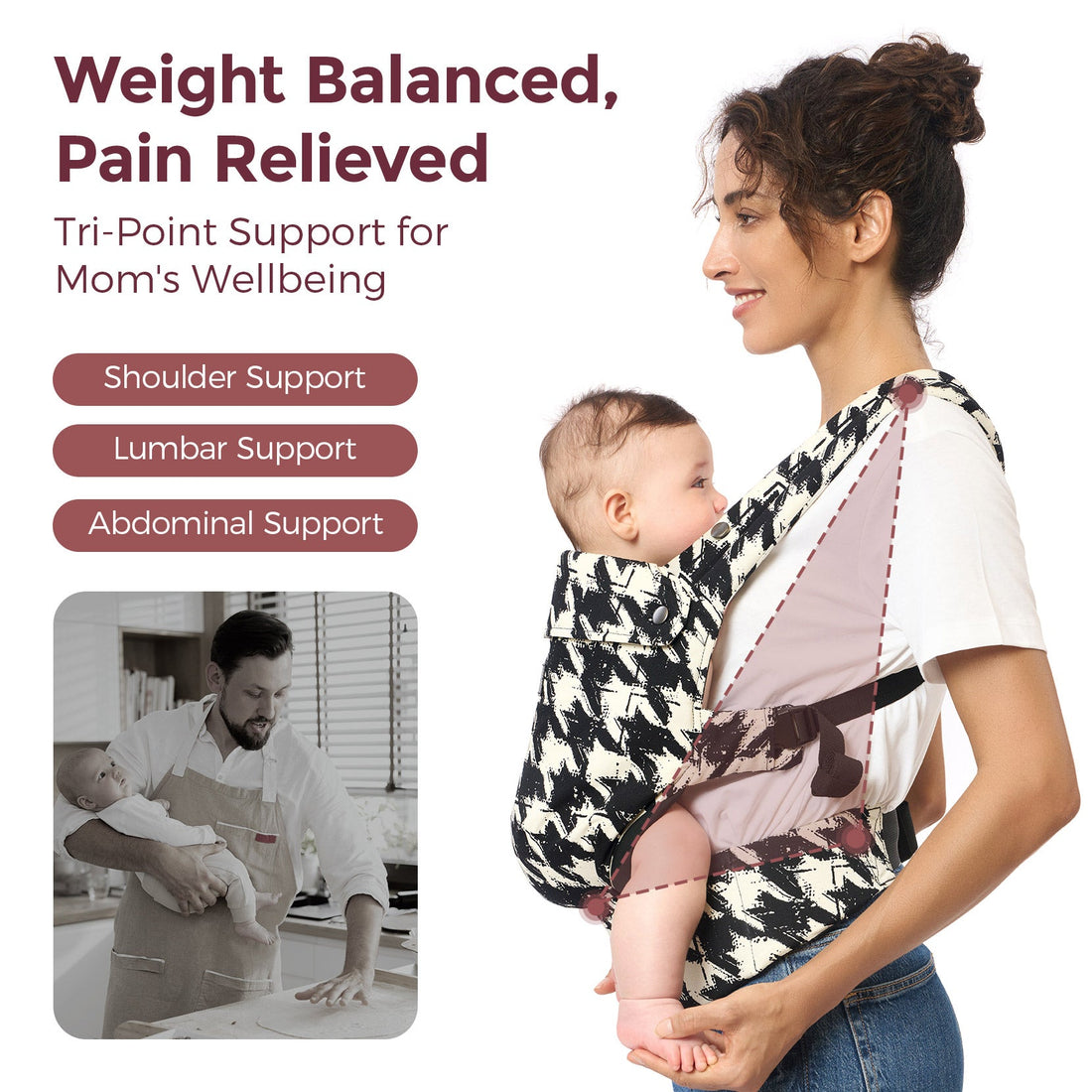 Momcozy PureHug Baby Carrier - Ergonomic Cozy & Lightweight - Black - image 53