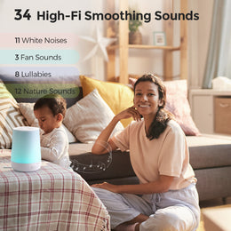Momcozy Smart Baby Sound Machine - App Remote Control - White