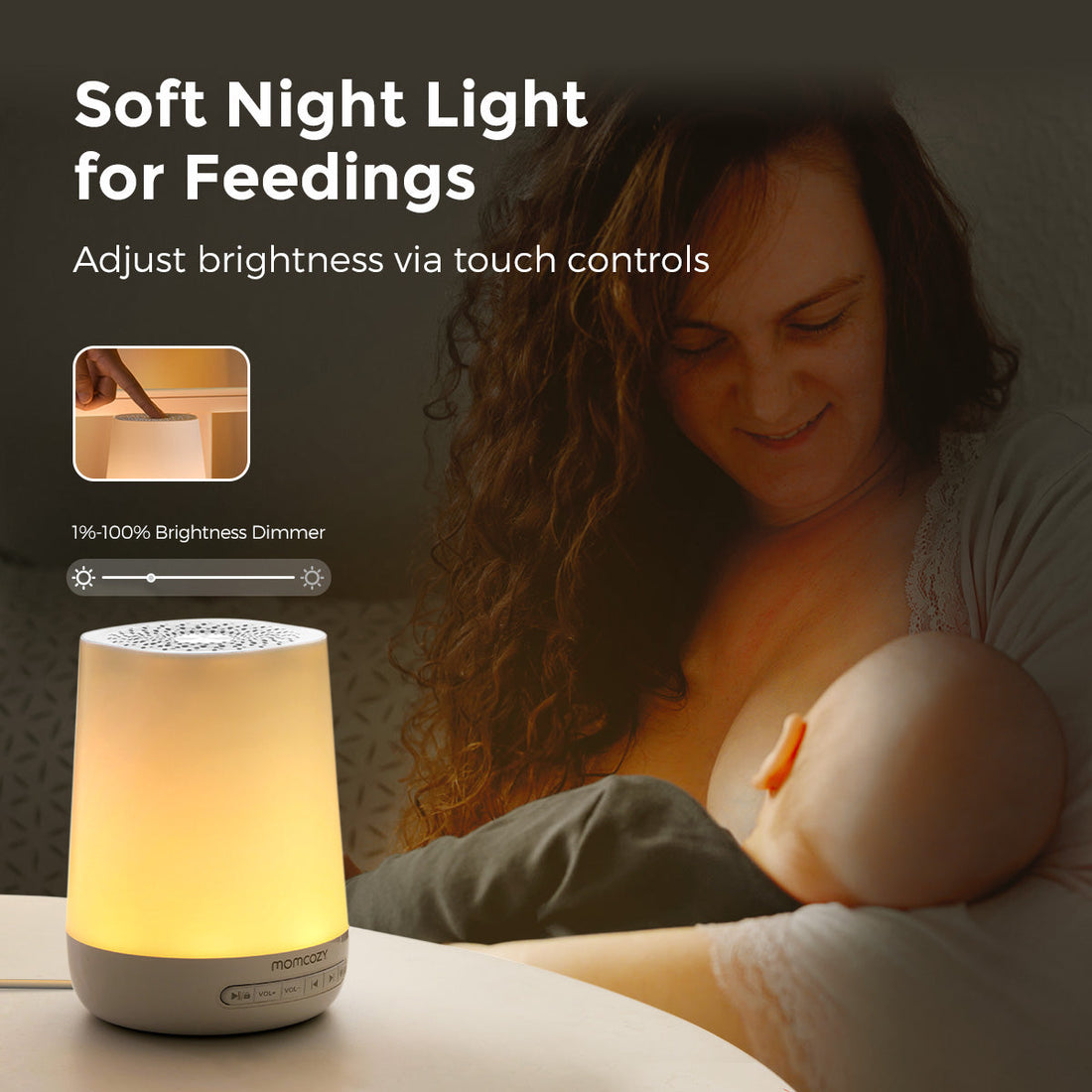 Momcozy Smart Baby Sound Machine - App Remote Control - White - image 3