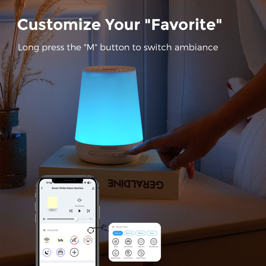 Momcozy Smart Baby Sound Machine - App Remote Control - White - image 7
