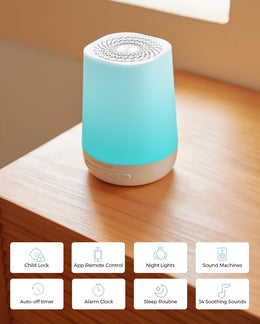Momcozy Smart Baby Sound Machine - App Remote Control - White