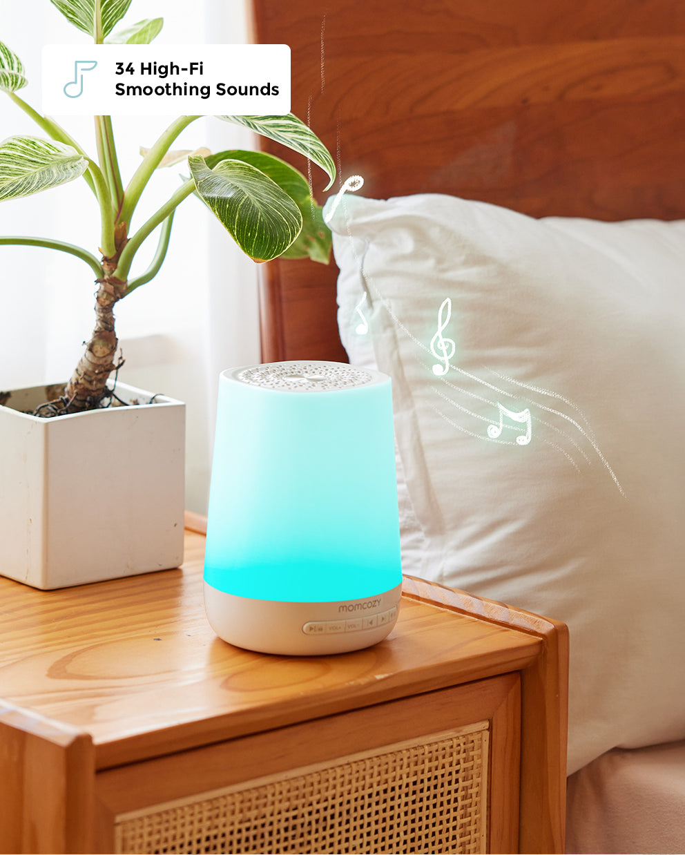 Momcozy Smart Baby Sound Machine - App Remote Control - White - image 15