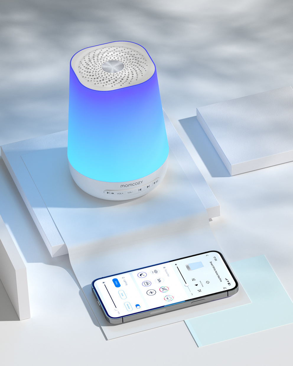 Momcozy Smart Baby Sound Machine - App Remote Control - White - image 16