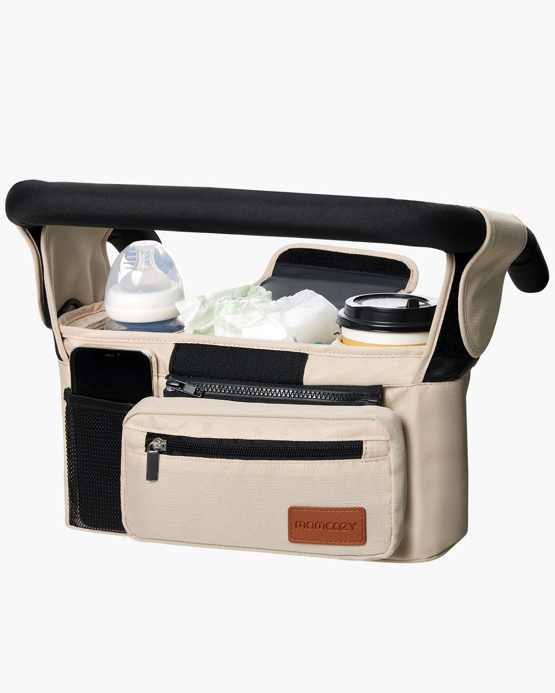 Momcozy Stroller Organizer - All-in-One Cup Holder & Pet Strollers - Black - image 1