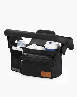 Momcozy Stroller Organizer - All-in-One Cup Holder & Pet Strollers - Black