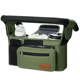 Momcozy Stroller Organizer - All-in-One Cup Holder & Pet Strollers - Black