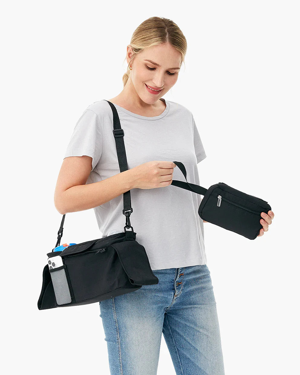 Momcozy Stroller Organizer - All-in-One Cup Holder & Pet Strollers - Black - image 19