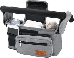 Momcozy Stroller Organizer - All-in-One Cup Holder & Pet Strollers - Black