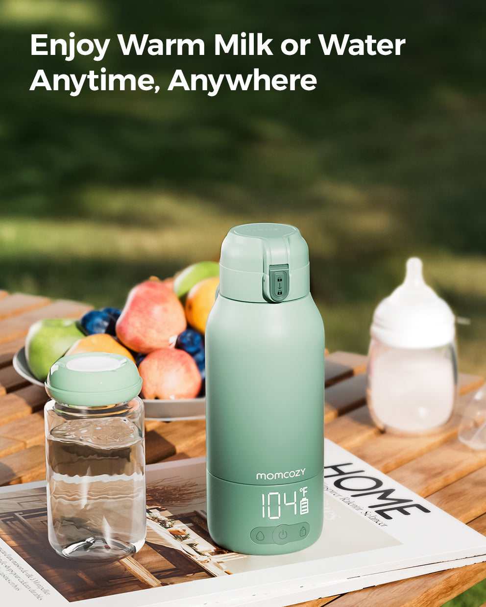 Momcozy Superfast Portable Breast Milk & Water Warmer for Travel - Green - image 2
