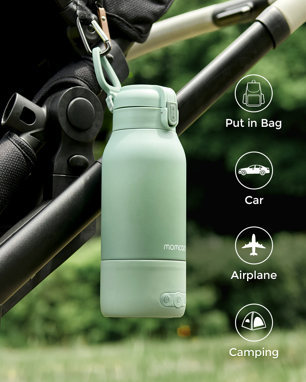 Momcozy Superfast Portable Breast Milk & Water Warmer for Travel - Green - image 5