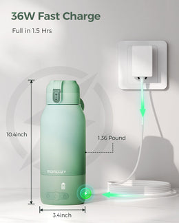 Momcozy Superfast Portable Breast Milk & Water Warmer for Travel - Green