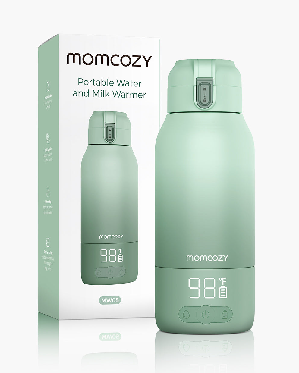 Momcozy Superfast Portable Breast Milk & Water Warmer for Travel - Green - image 10