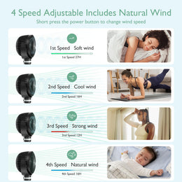 Momcozy USB Rechargeable Handheld Cooling Fan for Travel - Black