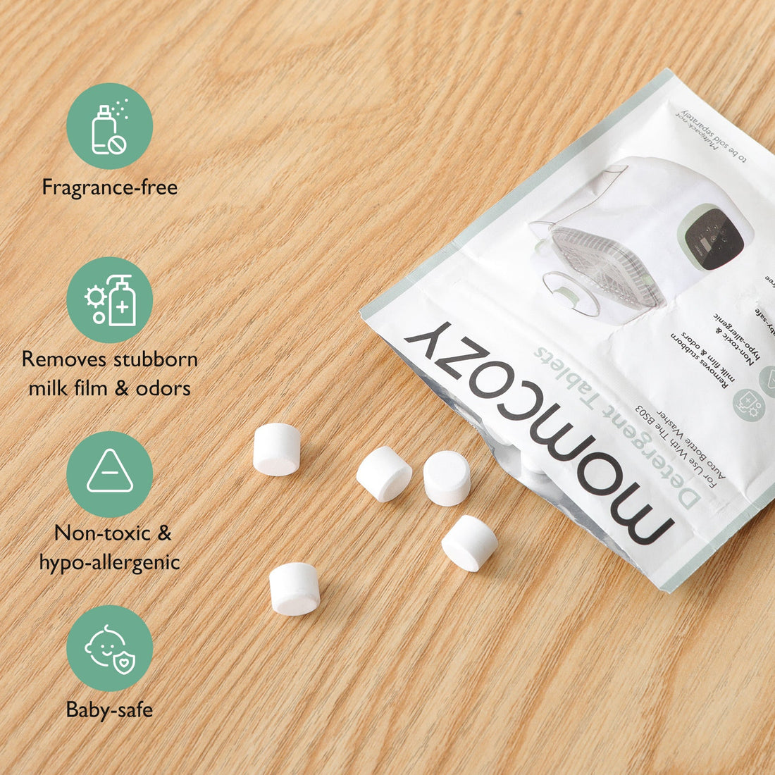 Momcozy Washing Block for KleanPal Pro Bottle Washer - 120 Tablets - image 3