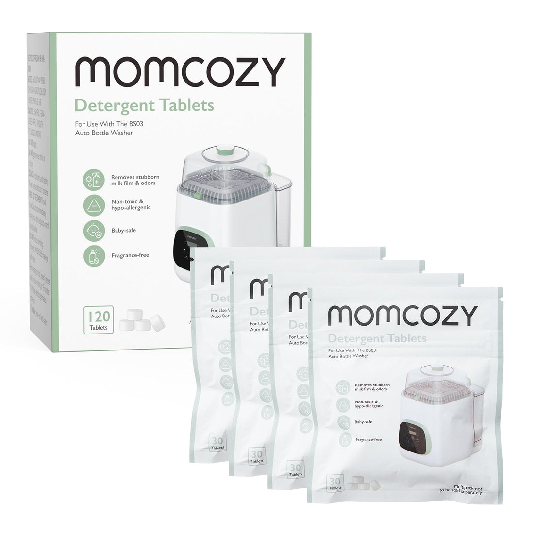 Momcozy Washing Block for KleanPal Pro Bottle Washer - 120 Tablets - image 7