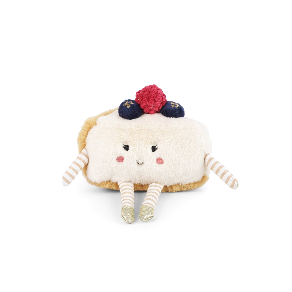 MON AMI Mon Ami Foodie Friends Berry Cheesecake Slice embroidered face with striped limbs and gold metallic tips img 1/3