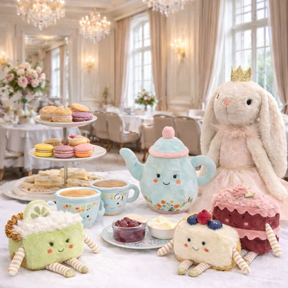 MON AMI Mon Ami Foodie Friends Berry Cheesecake Slice Plush with striped limbs, button eyes, and rosy cheeks img 2/3