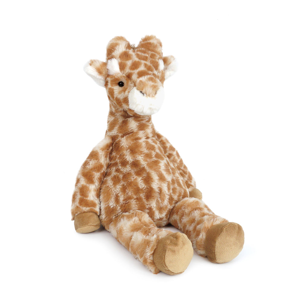 MON AMI Mon Ami Safari Jamison Giraffe - Tan sitting with outstretched legs and smooth fabric foot pads img 1/2