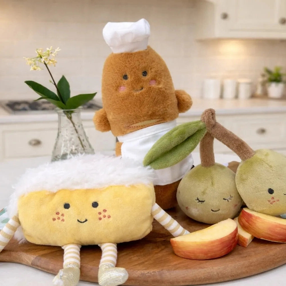 MON AMI Mon Ami Foodie Friends Lil'Love Olives plush set with embroidered faces and striped fabric legs img 2/2