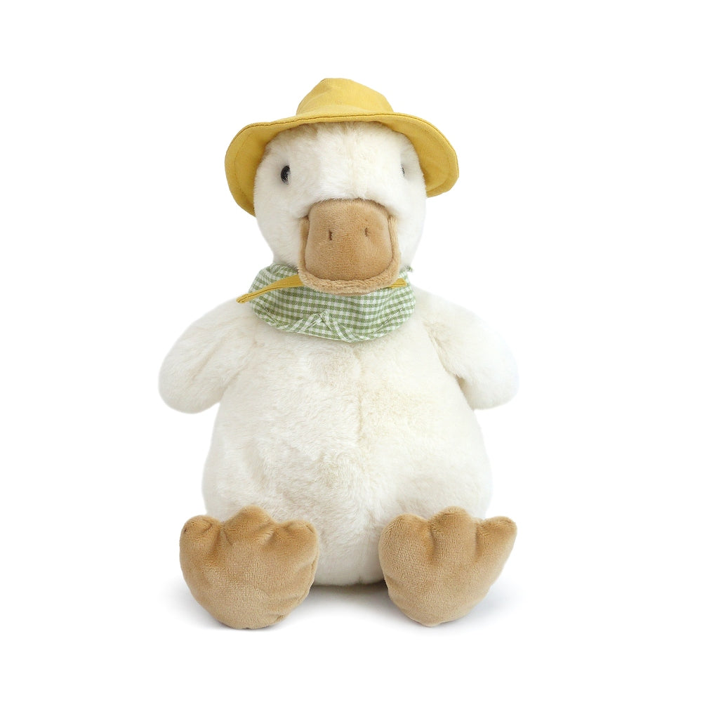 MON AMI Mon Ami Countryside Puddles Duck with yellow sun hat and green gingham neckerchief img 1/2
