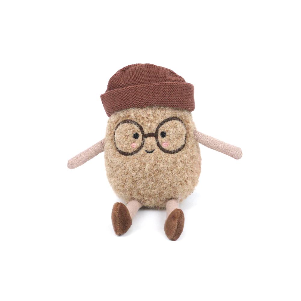 MON AMI Mon Ami Foodie Friends Spud Bud Potato with round glasses, knit beanie, and pink fabric limbs img 1/3