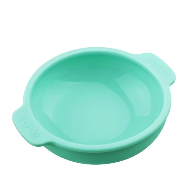 Monee Kid Bowl 300 ml mint green silicone feeding bowl with easy-grip handles