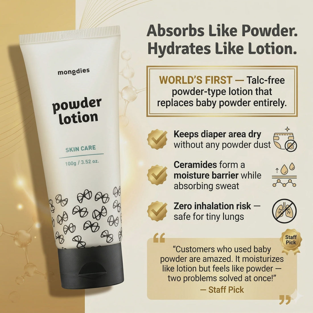 Mongdies Powder Lotion 100g product overview