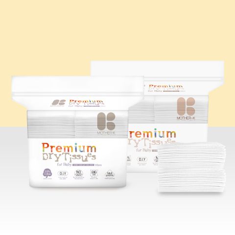 Mother-K 100% Rayon Dry Tissue 160Ct bulk, two packs of baby wipes.