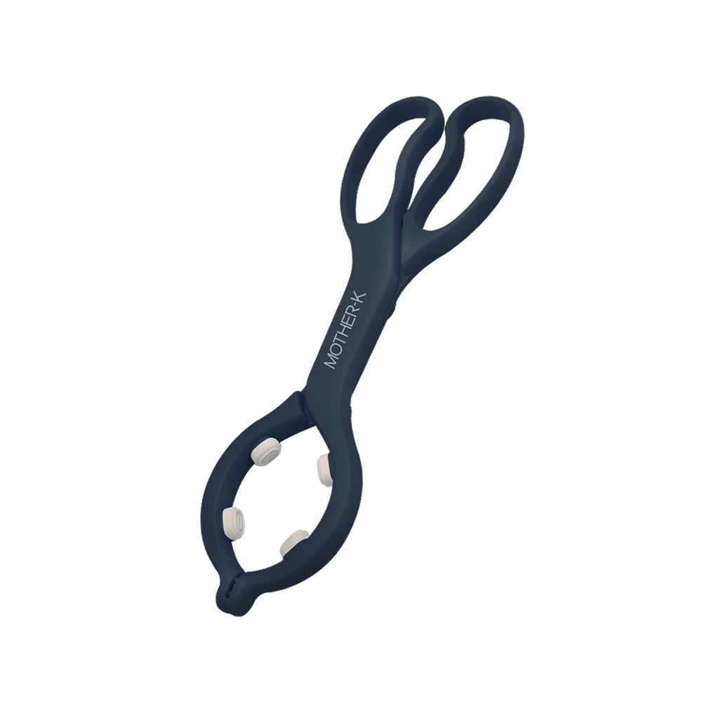 Mother-K baby bottle tongs navy with white pegs for gripping bottles