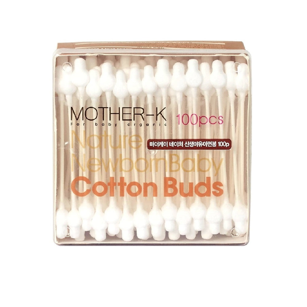 Mother-K Baby Cotton Buds 100pc pack with soft white tips