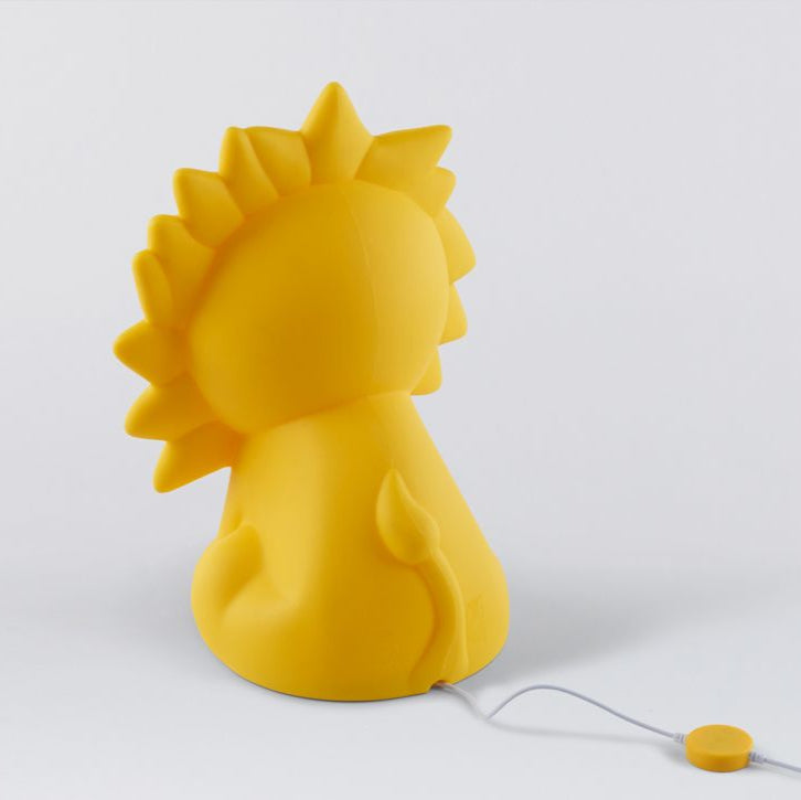 Mr Maria Star Light Lion night light, yellow silicone lamp by MR MARIA with corded switch