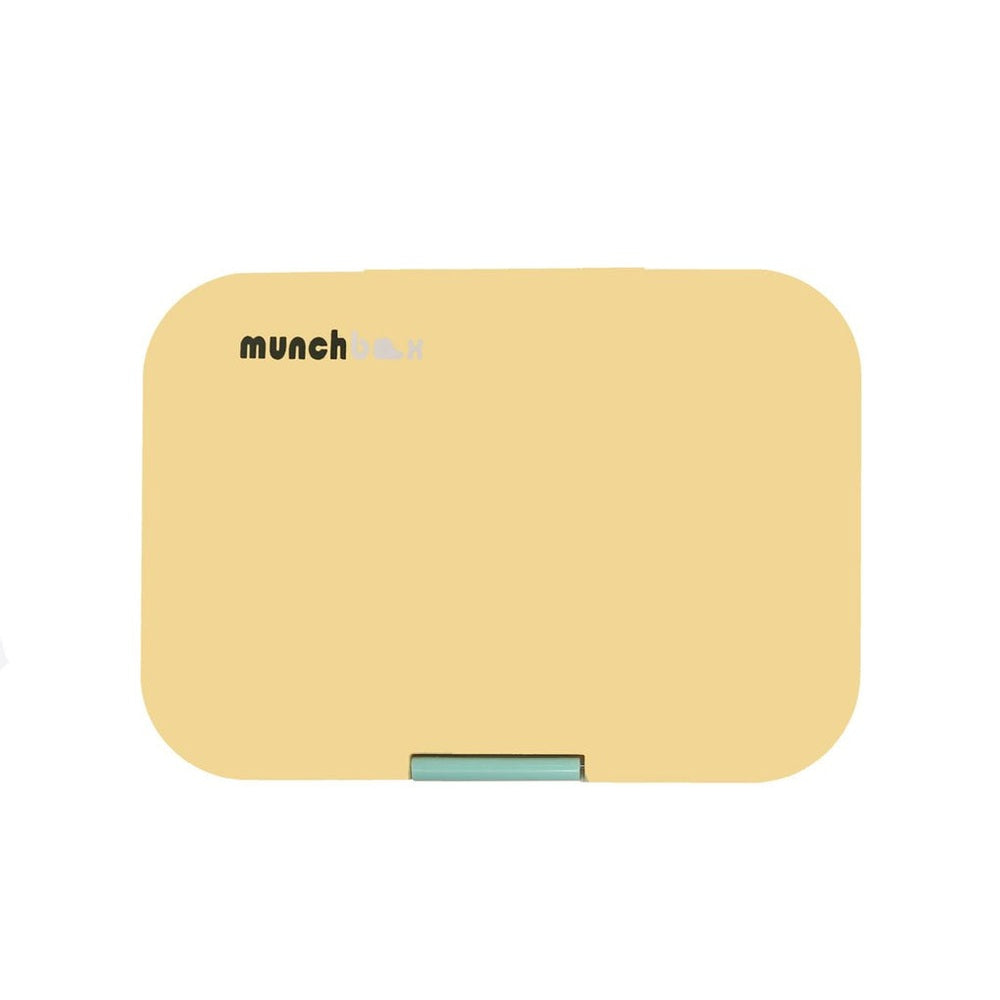 MUNCHBOX Midi 5 yellow lunch box with teal latch