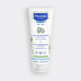 Mustela 2 in 1 Baby Cleansing Gel with Organic Avocado 200 mL