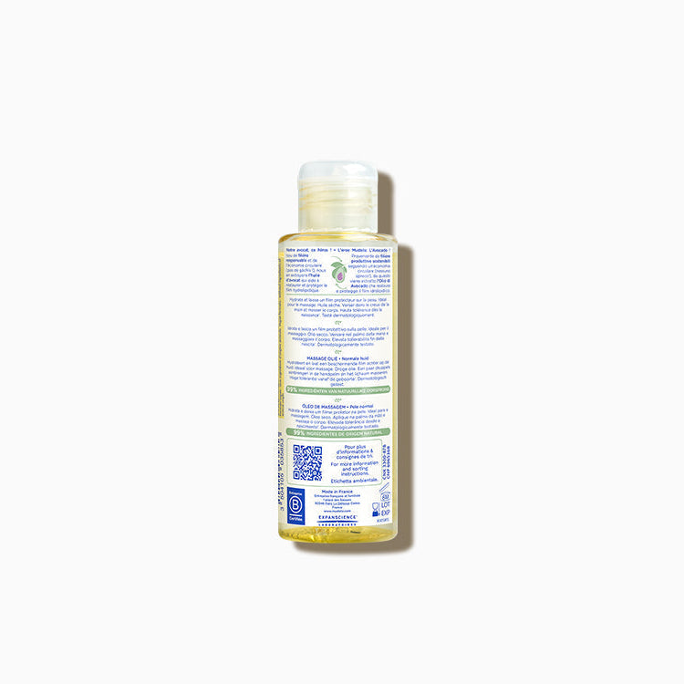 Mustela Avocado Oil Massage Oil 100 mL - back packaging