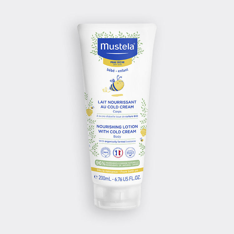 Mustela Nourishing Milk with Cold Cream with Organic Beeswax 200 mL - front product view