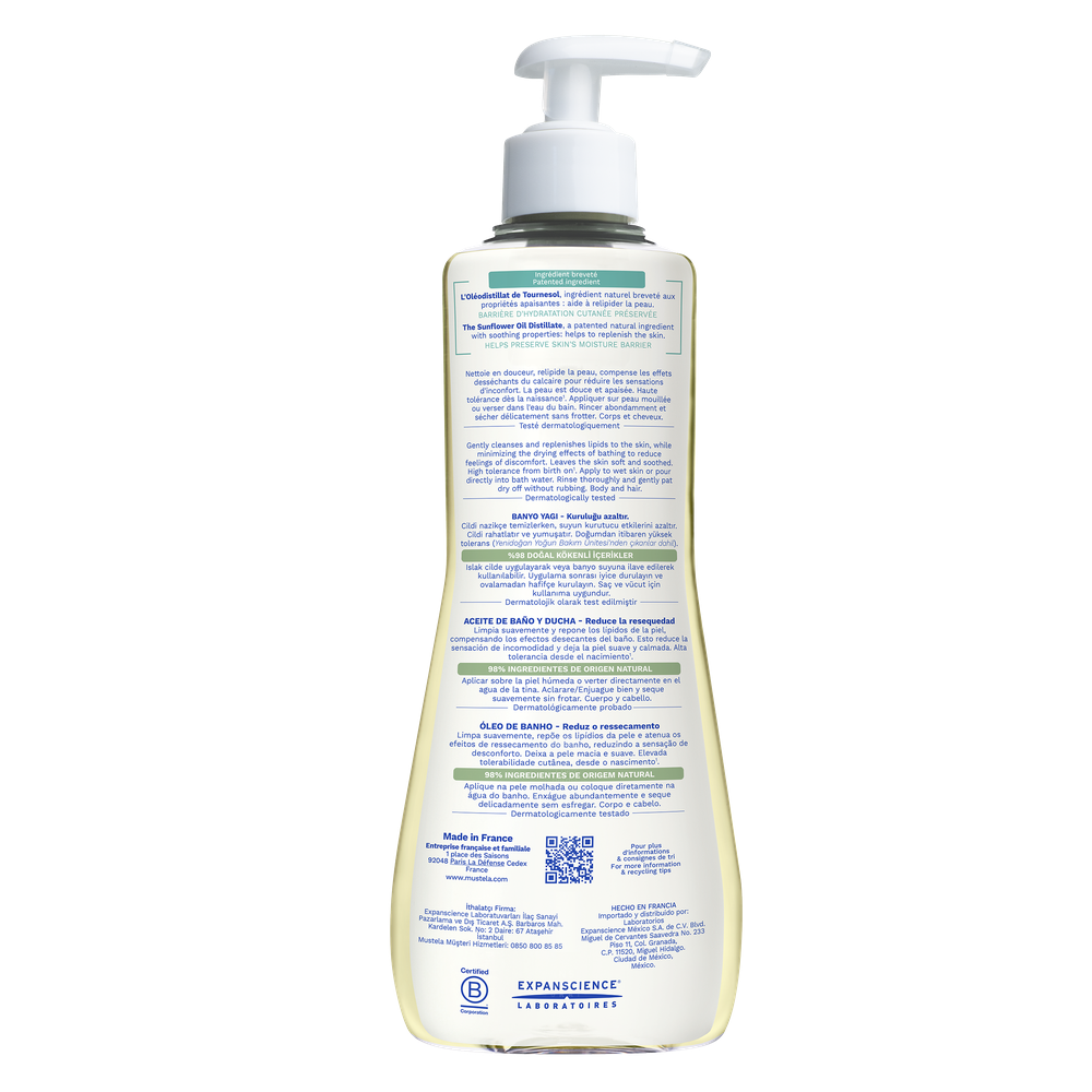Mustela Stelatopia Cleansing Oil with Organic Sunflower 500 mL - product detail view