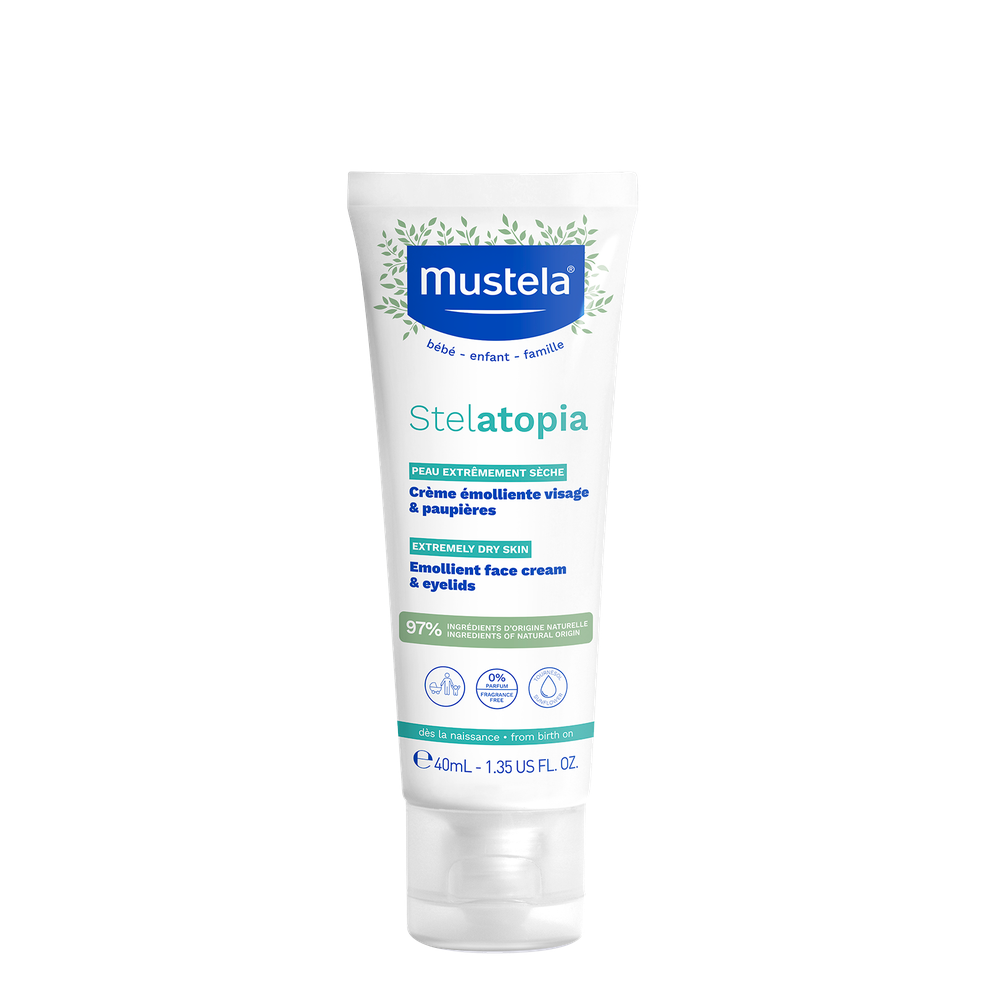 Mustela Stelatopia Emollient Facial Cream 40 mL - front product view