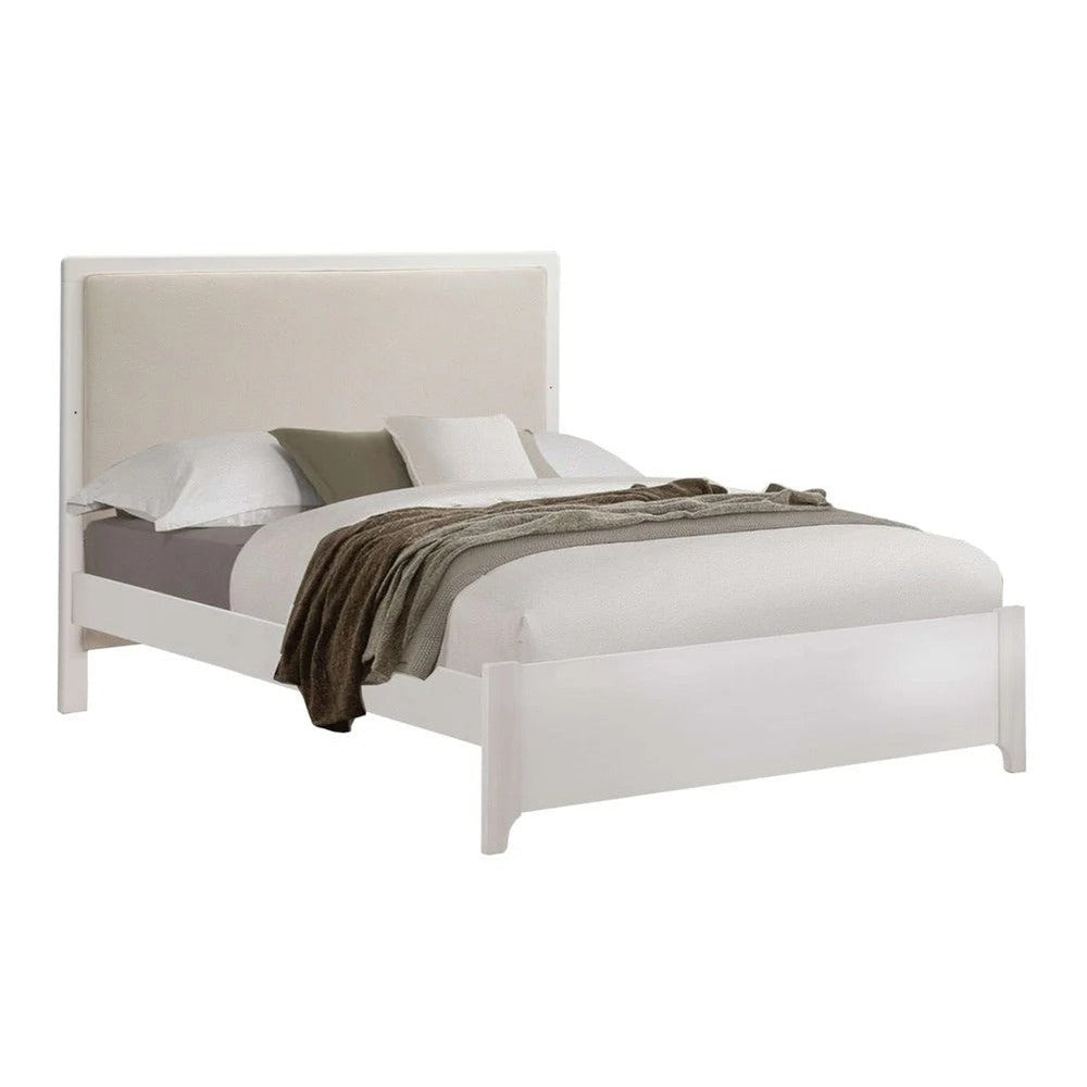 Natart Kyoto 54 inch double bed with low-profile footboard in white finish.