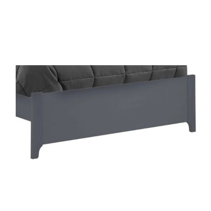 NATART Kyoto 54-inch gray low-profile bed footboard with clean straight panels