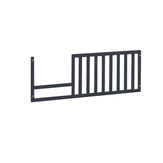 Natart Kyoto Toddler Gate, dark metal walk-through gate with vertical slats mounted to wall.