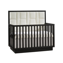 Natart Signature Series Como 4 In 1 Convertible Crib With Geometric Upholstered Panel