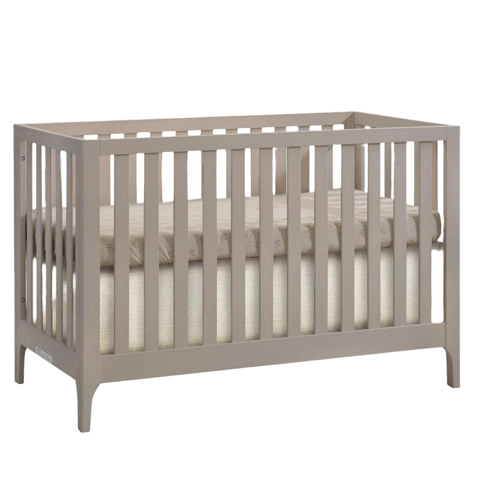 Natart Signature Series Palo Island crib in beige-gray finish with slat sides