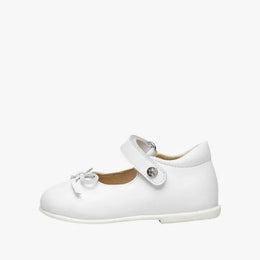 Naturino Ballet Leather Ballerinas With Bow White