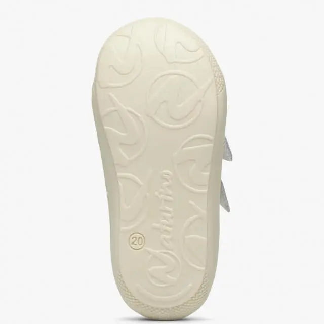 Naturino Cocoon Vl Cream baby/toddler shoe sole with embossed swirl pattern in cream, size 20