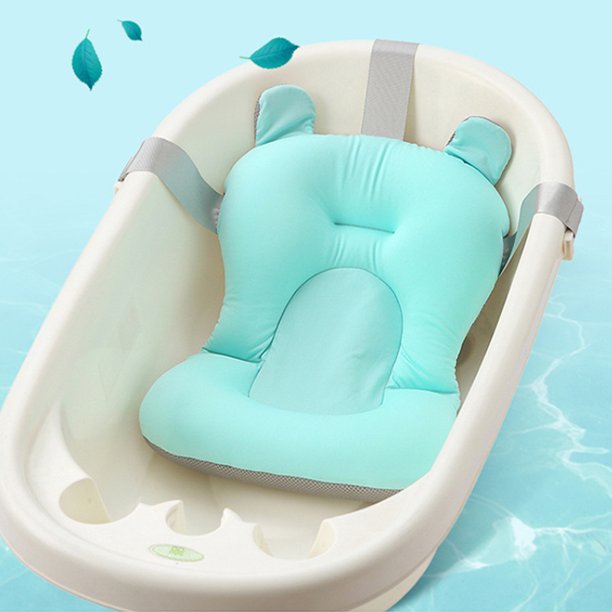 Nemibaby mint bathtub cushion infant bath support for babies, baby bath time