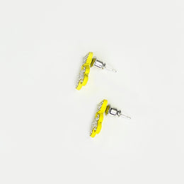 Nemibaby Earrings Pearlly Bear Yellow 925 Sterling Silver Pins