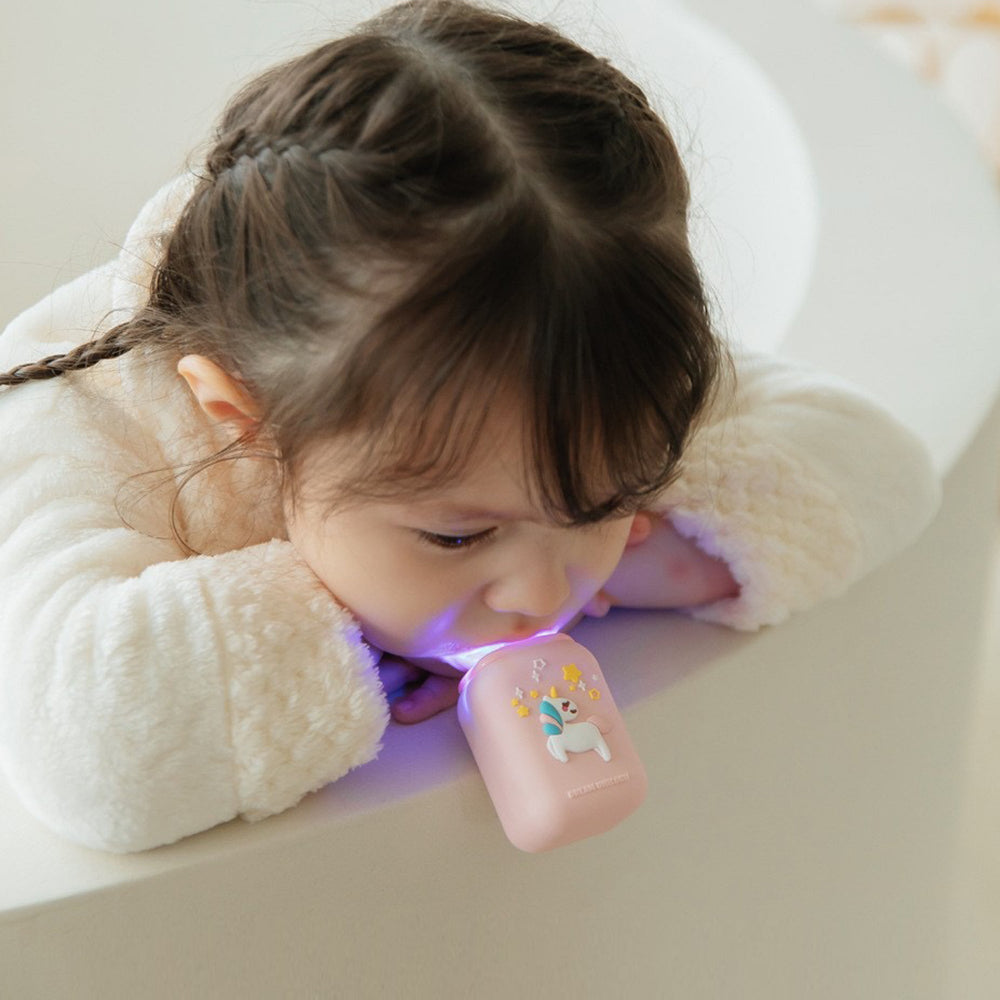 Nemibaby Kids U-Shape Electric Toothbrush pink with unicorn graphic