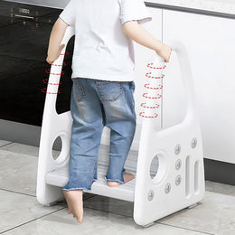 Nemibaby Safe Guard Step Stool With Handrails (Grey)